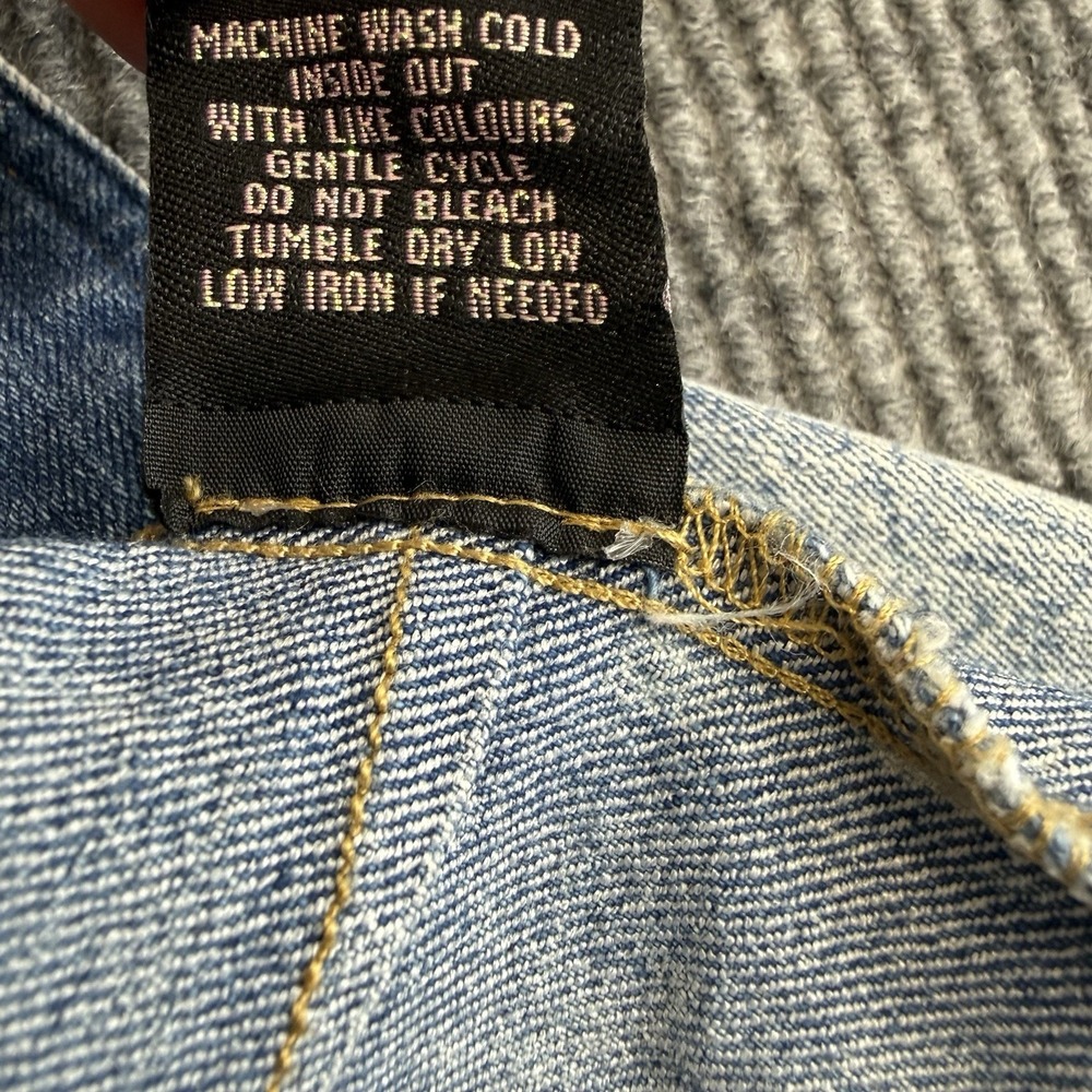 Tinseltown Denim Couture Acid Wash Trucker Jean Jacket Womens Medium Blue Cotton - Picture 13 of 13